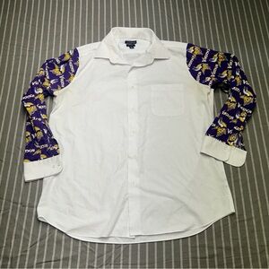 Minnesota Vikings Croft&barrow long-sleeve button-up dress shirt Men's L